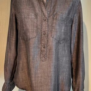 Cloth & Stone Pullover Long Sleeve Denim Style Shirt - Size Small